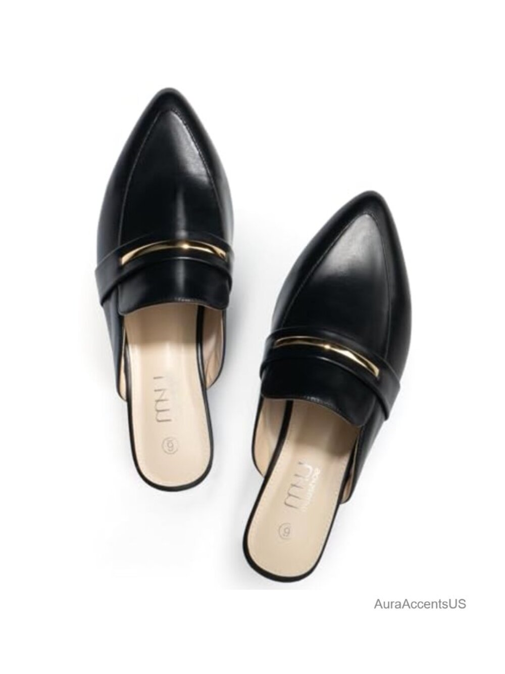 Suede Mules Pointed Toe Backless Loafers Cushioned Insole Non-Slip Office
